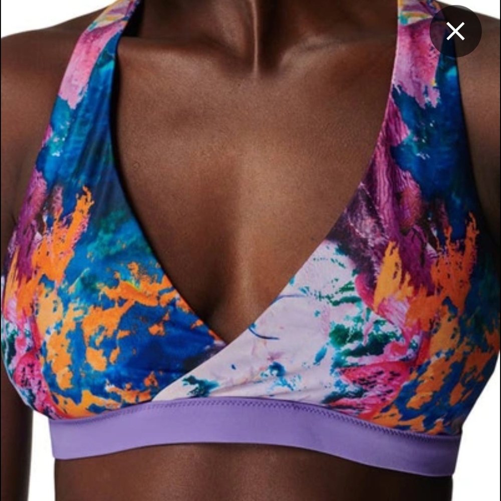 Sweaty Betty Coral Raceback Biquini Top Size M
